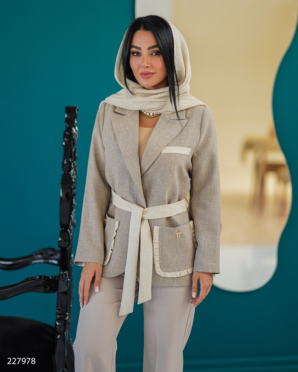 کت زنانه عیدانه شانتون مدل تارامهر