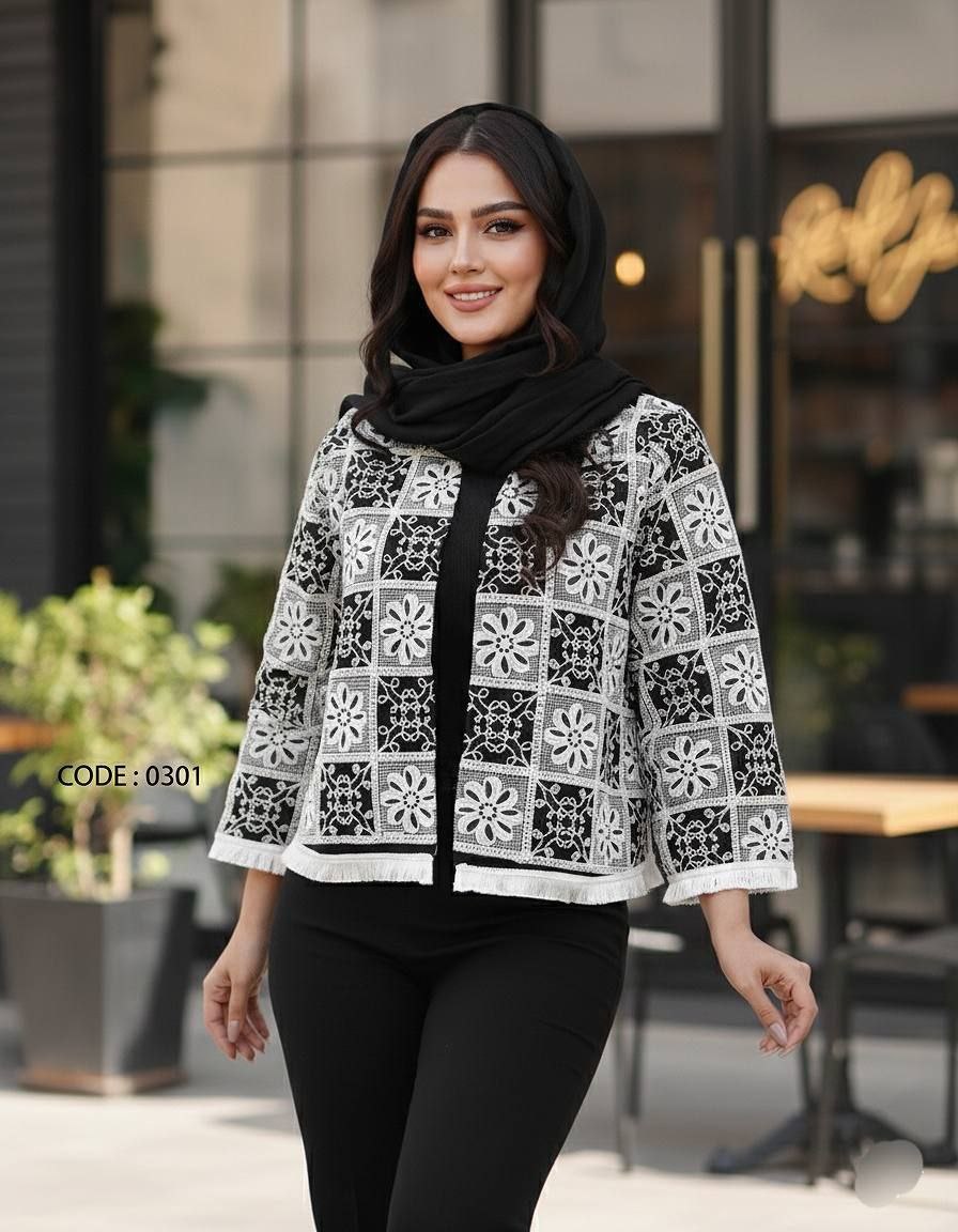 کت مجلسی زنانه طرح اسلیمی کد۰۳۰۱