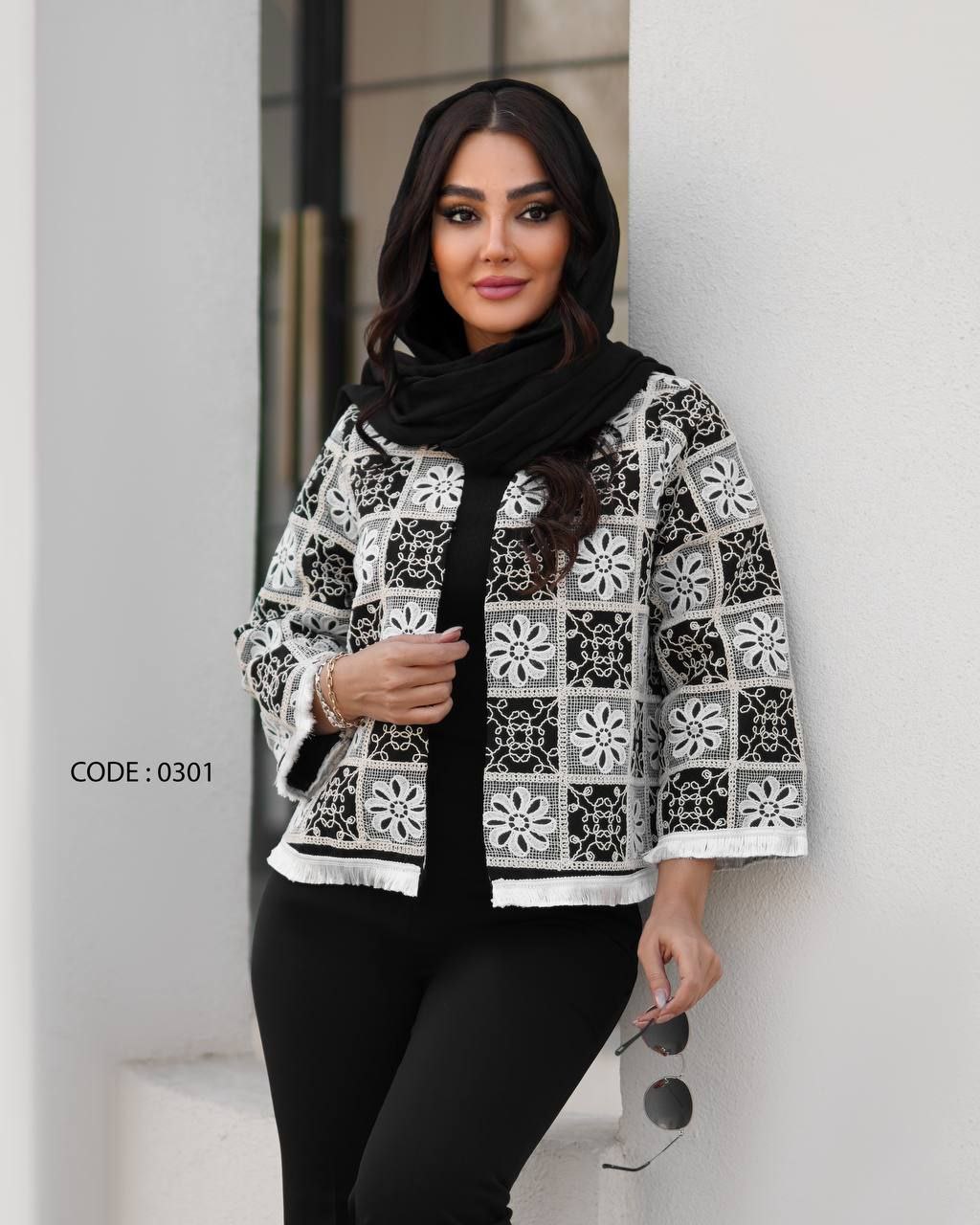 کت مجلسی زنانه طرح اسلیمی کد۰۳۰۱