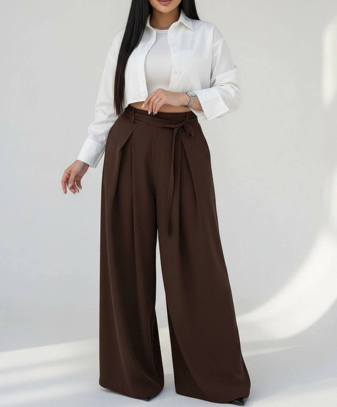 شلوار فول بگ پارچه ای زنانه