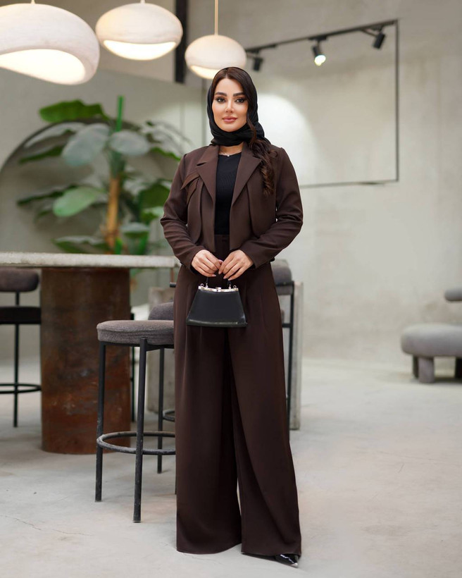 کت و شلوار زنانه مجلسی کد۱۲۶۱