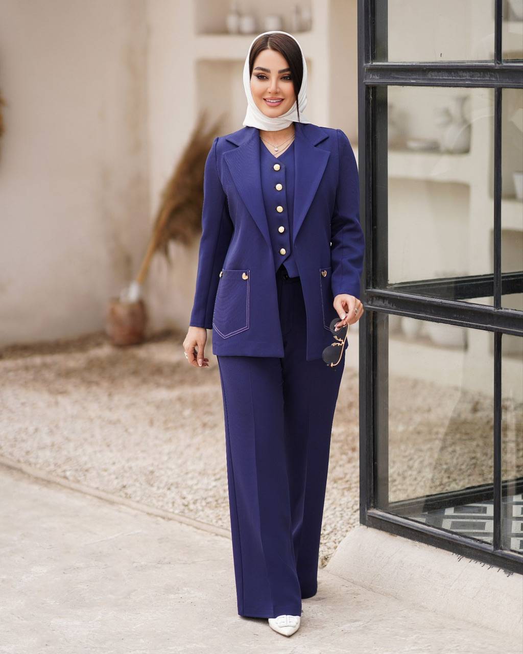 ست سه تیکه کت شلوار و جلیقه زنانه