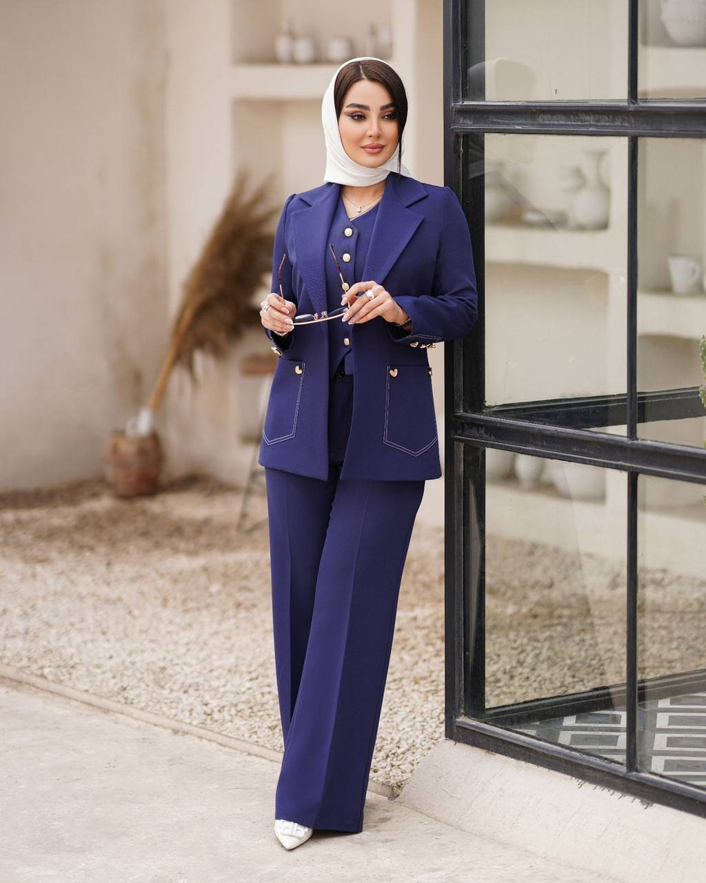ست سه تیکه کت شلوار و جلیقه زنانه