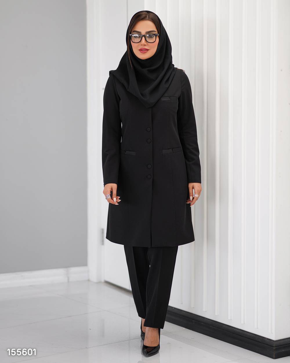 مانتو شلوار اداری زنانه کد ۱۵۵۶
