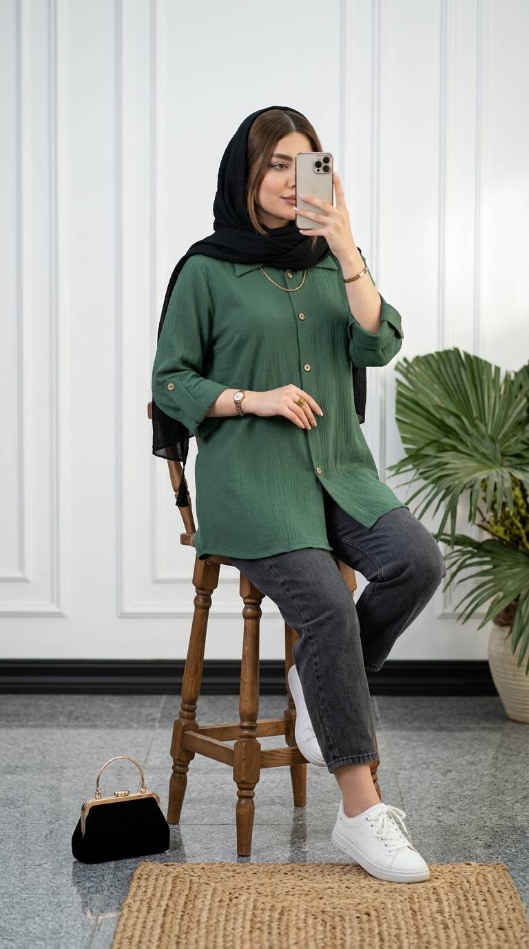 شومیز زنانه دبل فیس