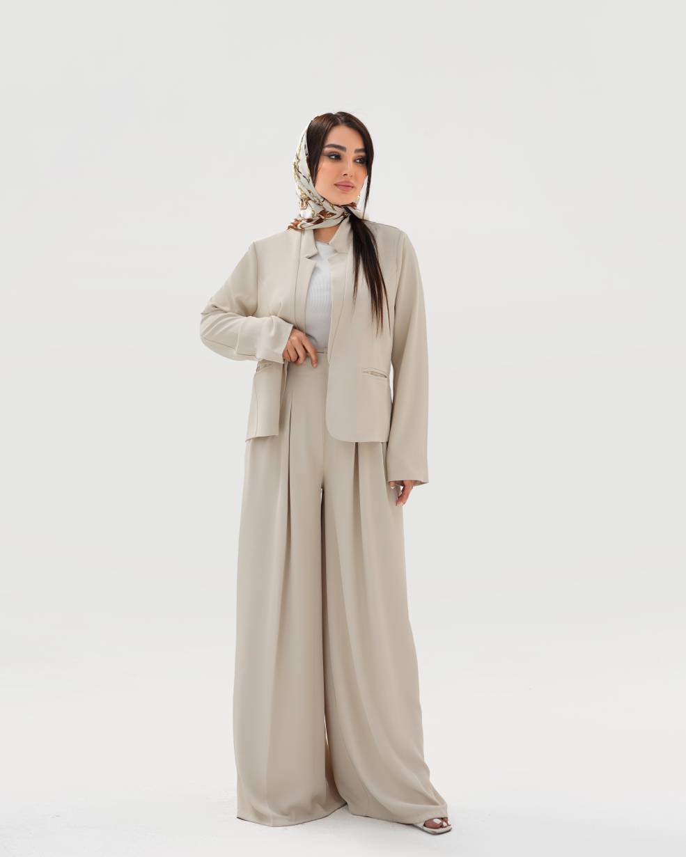 کت و شلوار زنانه کرپ کاترین کد ۶۰۶۲