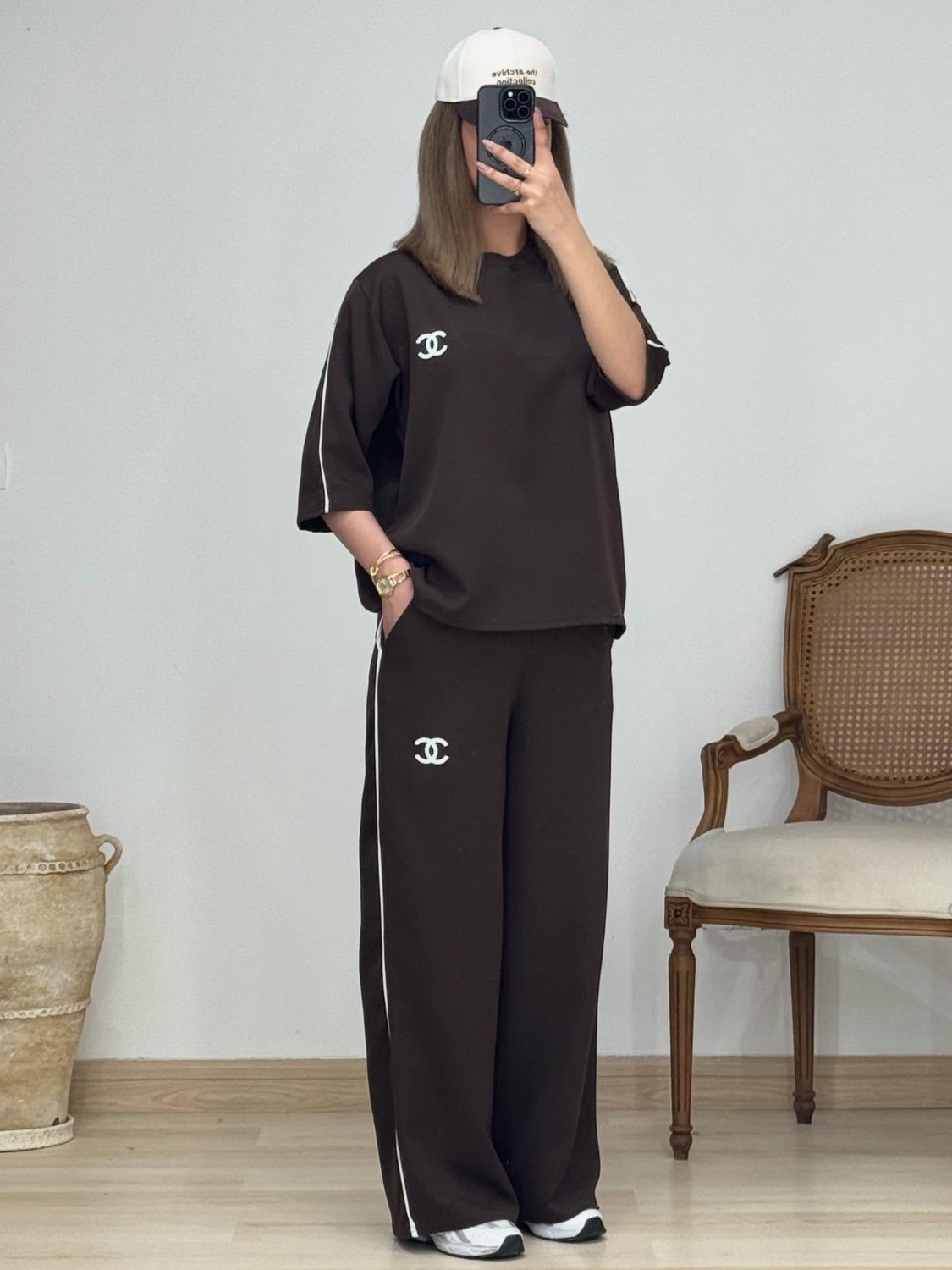 ست بلوز شلوار بزیاق ریزشی دوخت مزونی