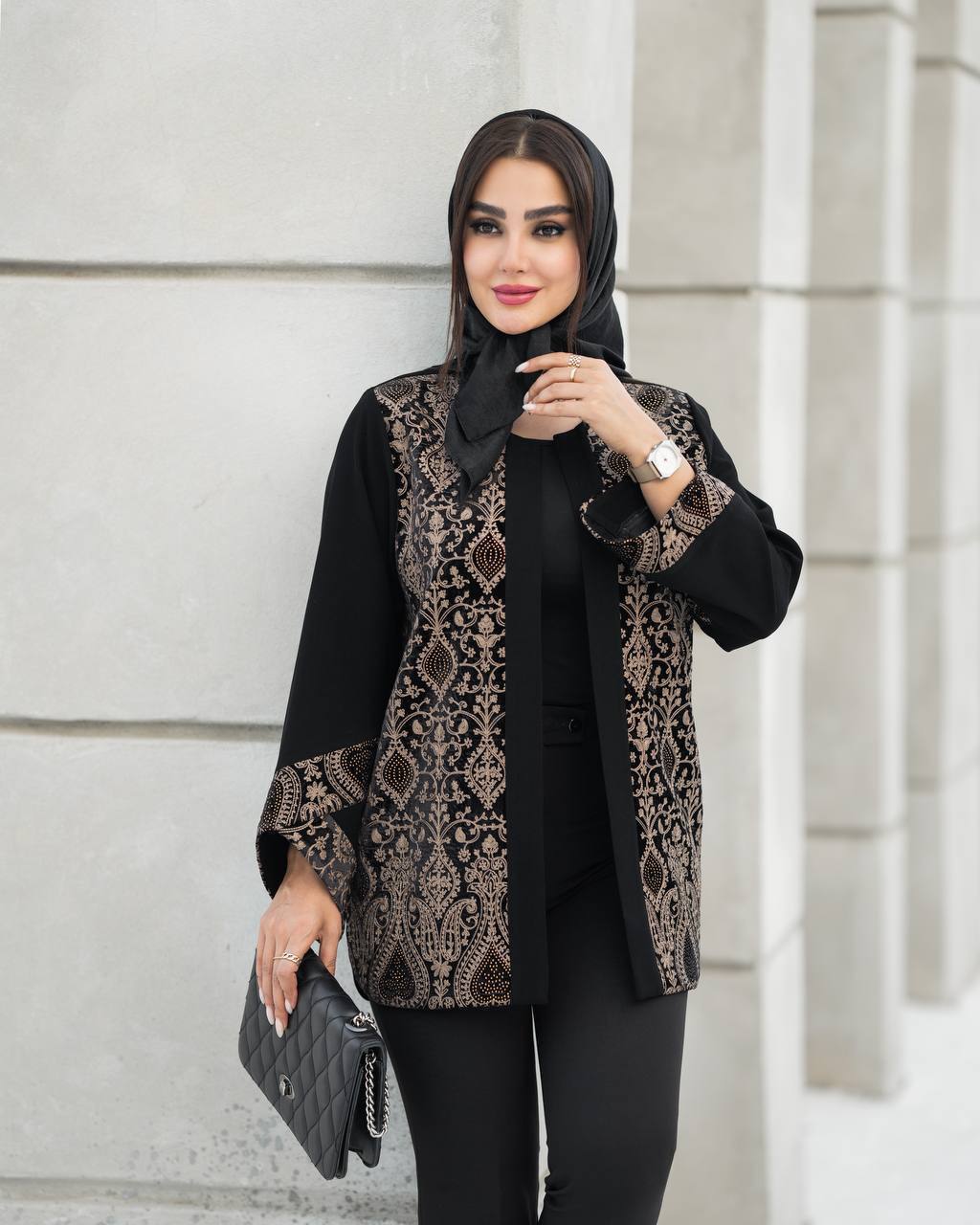 مانتو مجلسی زنانه کرپ مرویجت