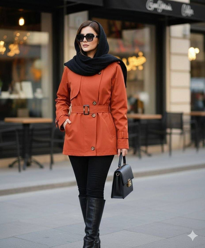 ترنچ کت کوتاه زنانه در رنگبندی متنوع
