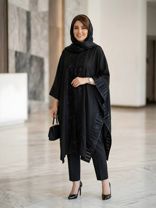 مانتو پانچ زنانه مجلسی ۰۶۰۳